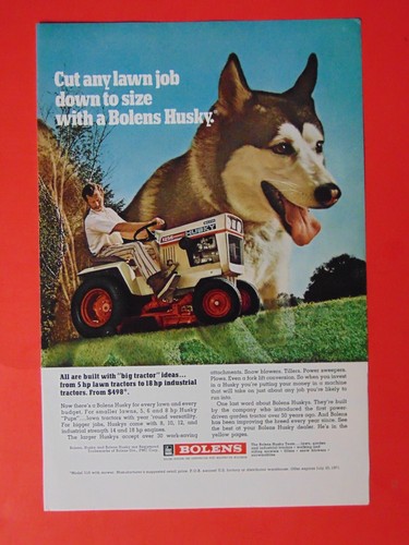 1971 bolens husky lawn - bolens,