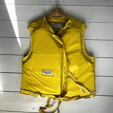 vintage yellow sowester bouyancy jacket great condition size large 
