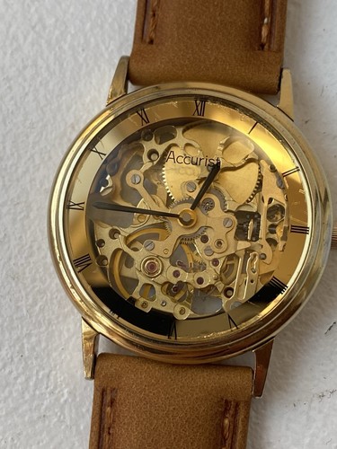 Accurist gold tone mechanical - gold-tone,