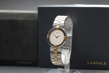 Vintage 1992 [N MINT] Seiko Lassale 2F50-0170 LBMA024 Qz White Men's Watch JAPAN