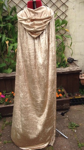 Hooded cape cloak 135cm gold - cape,