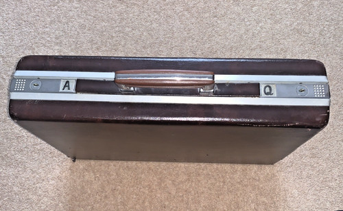 Vintage briefcase leather look - briefcase,