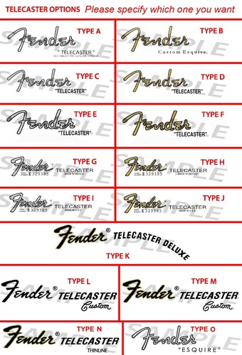 Telecaster waterslide decal - ,