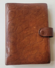 Vintage Real Leather Filofax Classic Croc Style Personal organiser Chestnut 1994