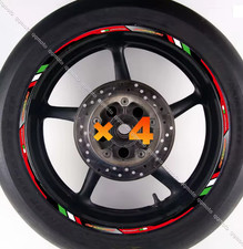 Aprilia Dorsoduro 750 900 1200 Wheel Rim Sticker Decals Set 17" Red