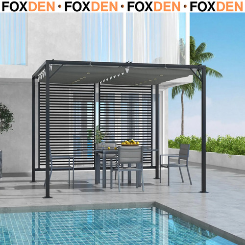 Metal pergola with - x,