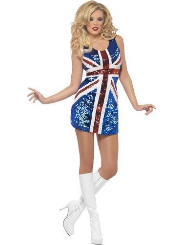 Union jack sequin dress spice - dress,