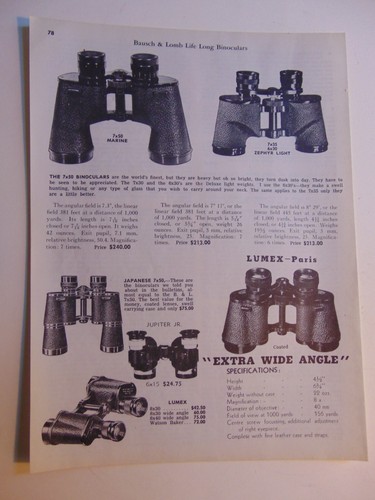 1951 bausch lomb binoculars - bausch,