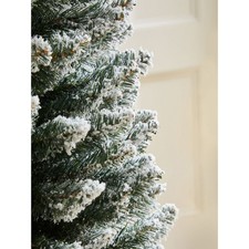 Green 6ft Unlit Slim Snowy