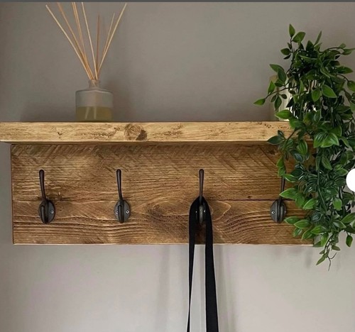 Wooden coat rack wall - coat,