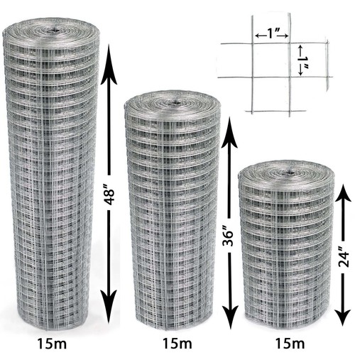 Welded wire mesh - welded, 1"x1"
