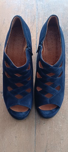 Chie mihara navy - blue, suede