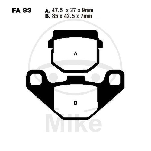 Pair pads ebc fa083tt - pair,