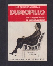 Old match label France BN182930 Dunlopillo women