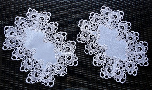 Lace doilies set - lace,