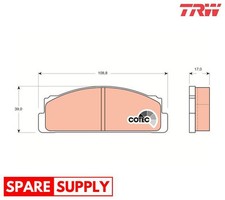 BRAKE PAD SET, DISC BRAKE FOR