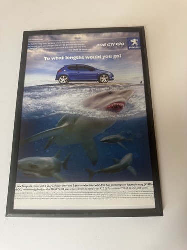 Framed original peugeot 206 - peugeot,