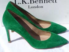 L.K. Bennett Women's Mint/Emerald Green/Floret/Court Shoes/UK 5 EU 38/£249/high 