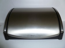 BRABANTIA ROLL TOP FALL IN LID BREAD BIN LARGE STAINLESS STEEL SATIN FINISH BOX