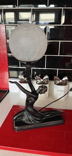 Art deco style lamp bronze - style,