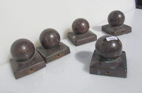 Vintage copper finial post - finial,