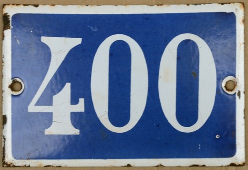 Old blue french - old, number