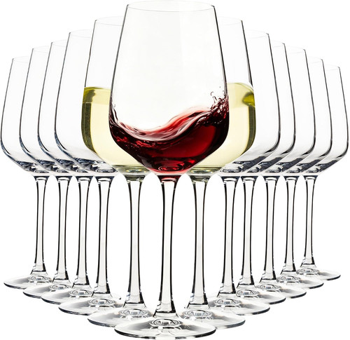 15oz wine glasses set - glasses, 12
