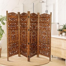 4 Panel Carved Room Divider