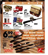 1997 8PG KMART FISHING GEAR/ CAMPING FLYER,  LURES RODS BOATING MAGAZINE INSERT