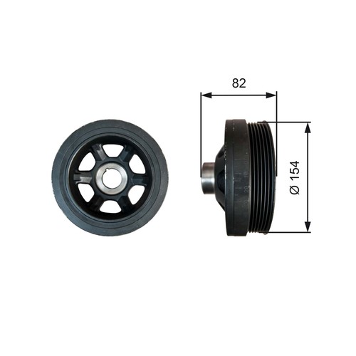 Gates tvd1139 belt pulley - gates-oe,