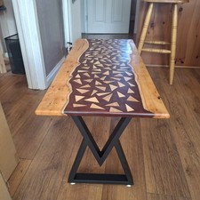 River coffee table hand made - table,,