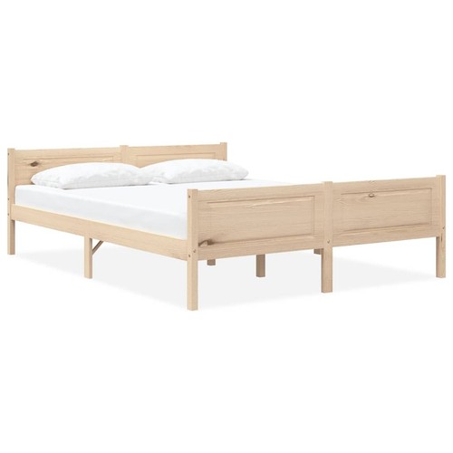 Solid wood pine bed - solid,