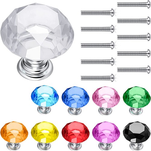 Diamond crystal glass door - crystal,