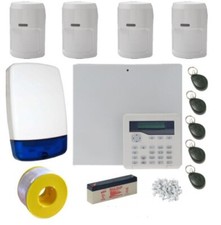 Wired Intruder Burglar Alarm System PRO Kit LCD PROXIMITY Keypad PIRs 10 Zone !