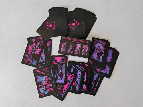 Neon moon tarot cards pocket - tarot,