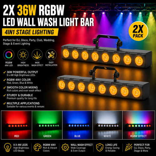 36w rgbw led wall - 2x,