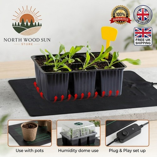 Seedling heat mat with - mat,