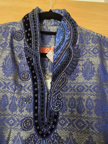 Mens sherwani navy - mens, blue
