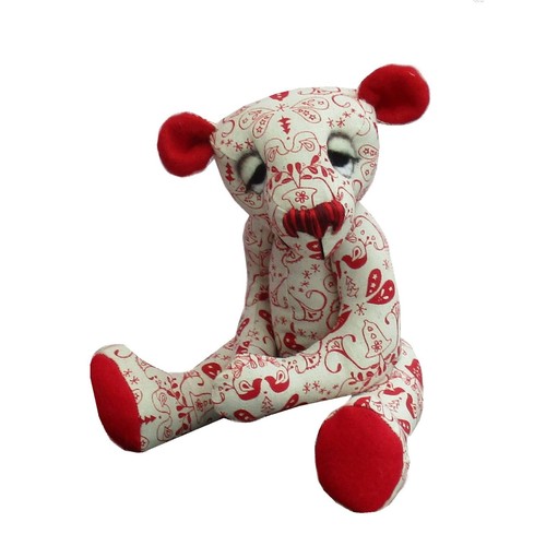 Noel fabric teddy bear - fabric,