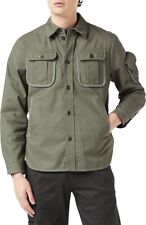 G-STAR RAW  Men's Stand Collar Overshirt Khaki Size Large (A6)