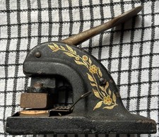 Antique Cast Embossing Press Embosser Stamp 