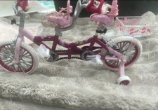 vintage bratz tandem bicycle burgundy/pink carry box on back