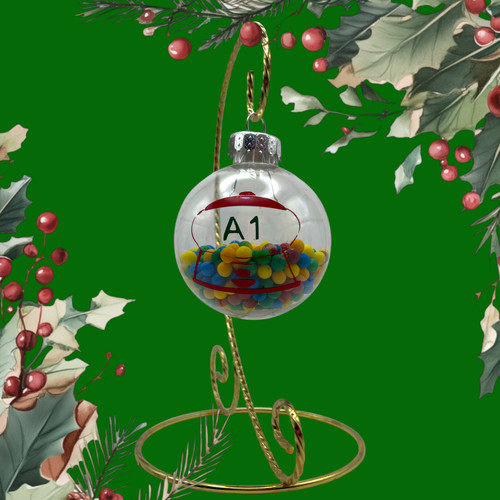 Glass gumball ornament - glass, boxing