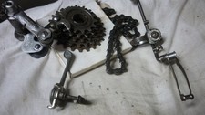 vintage simplex juy. front & rear mechs gears and chain