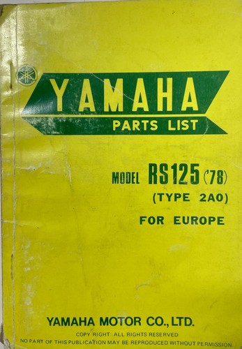 Original yamaha rs125 1978 - rs125,