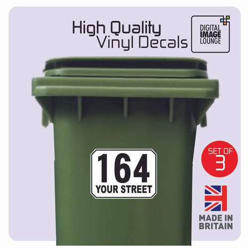 Wheelie bin numbers custom - 3,
