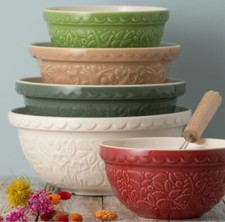 Mason Cash In The Forest Green/Red/Ochre/Stone Mixing Bowls 21cm/24cm/26cm