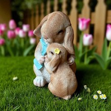 Mother & Child Rabbit Statue /