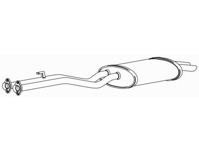 Rear exhaust silencer back - rear,