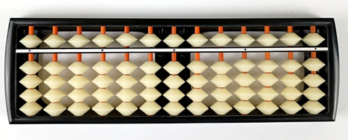 Small abacus with box - with,